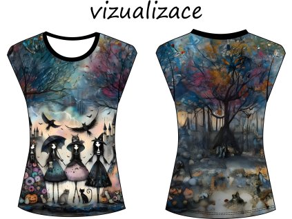 Halloweenske carodejky tricko