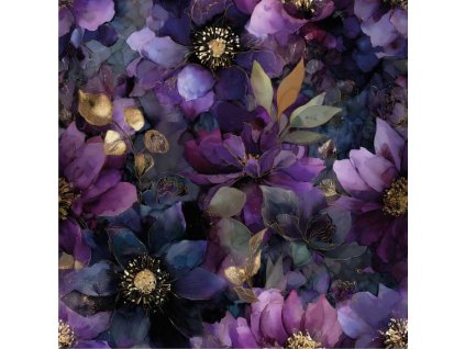 švestkově fialové květy