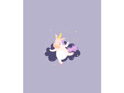 Jednorozec na fialovem oblacku 50x60 eshop
