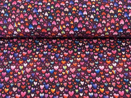 Barevna srdicka na fialovo ruzove 2