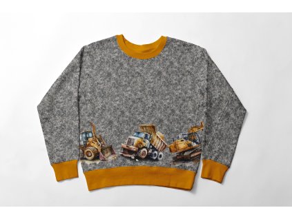 Akvarelove stavebni stroje mikina