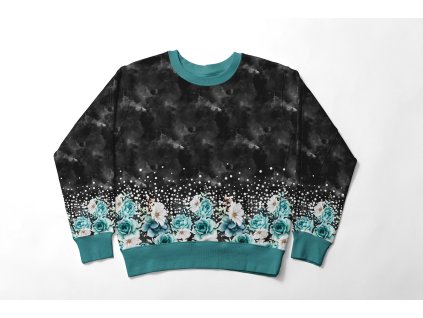 Kvety na sedem abstraktu mikina