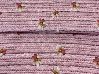 uvodni kvetiny na pletenem vzoru