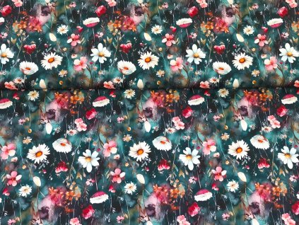 LETNÍ softshell  Abstraktní květinky