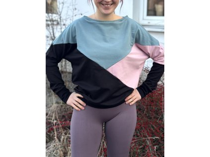 Dámská mikina MIX-IT Pastel - eukalyptus