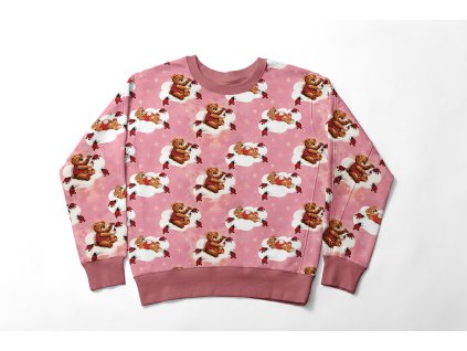 mikina medvidci a berusky ruzova