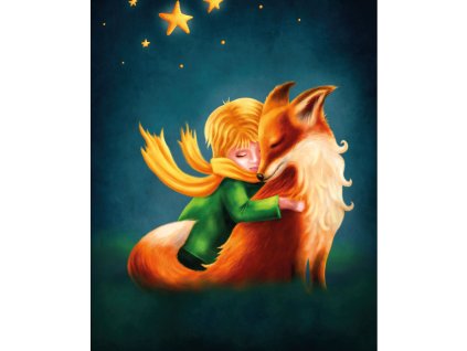 Panel Princ a liška 49x60 teplákovina