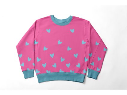 mikina srdicka bordura