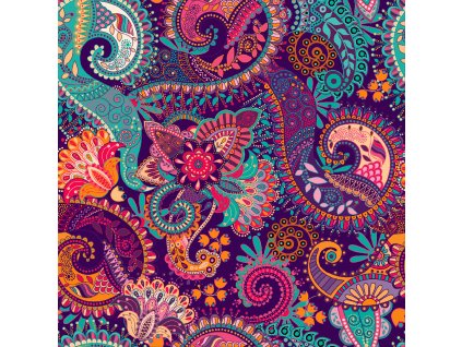 paisley fialovy