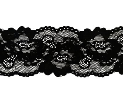 Elastická krajka 8 cm černá