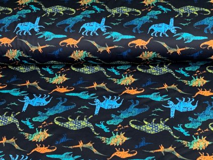 PRUŽNÝ ZIMNÍ softshell - Dino - digitální tisk