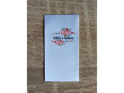Barevné etikety do švu - Rozkvetlé květy - Ušito s láskou