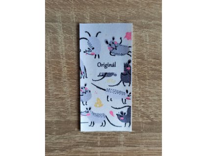 Barevné etikety do švu - Myšky  - Originál