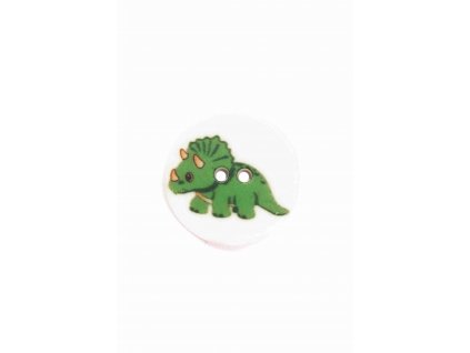Plastový knoflík Dinosaurus zelený  15,4mm