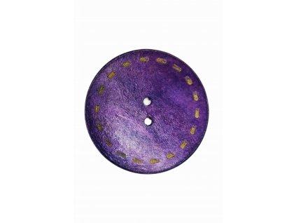 Dřevěný knoflík fialový  40mm
