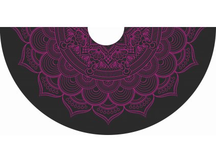 dlouhá půlkolová madala fialová 110cm