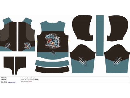 vizualizace T rex kapuce