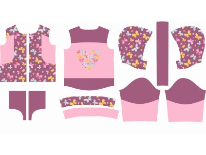 Vizualizace motýlci na fialové