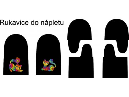střih do nápletu pestrobarevné kočky 2r