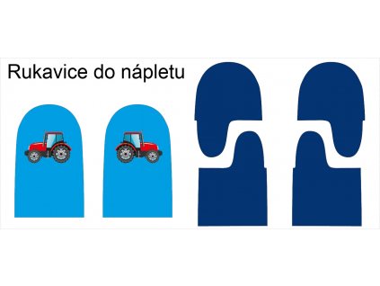 střih do nápletu traktor 2r