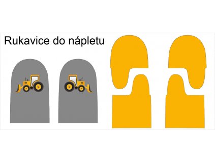 střih do nápletu traktor s radlicí 2r