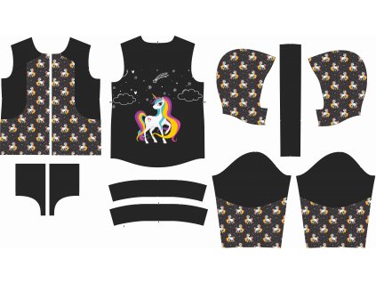 jednorozci vizualizace cerna