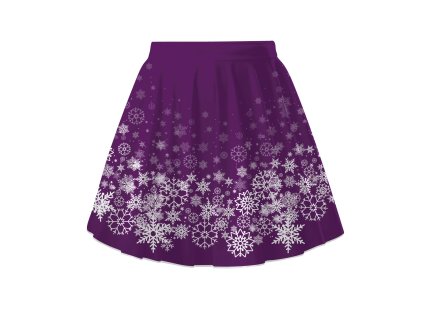 vizualizace ušitá snehove vlocky fialova