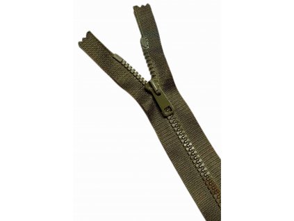 ZIP plastový 6mm dělitelný  khaki