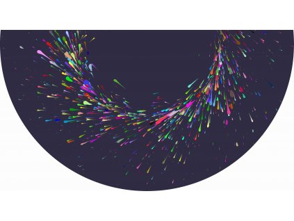 Panel na půlkolovou sukni Barevné cákance