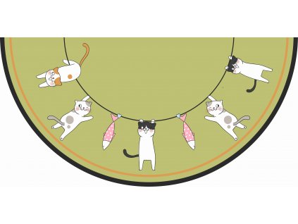 Panel na půlkolovou sukni  Kočky na šňůře