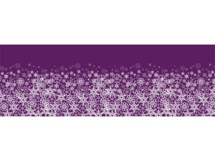 Sněhové vločky fialová 150x50