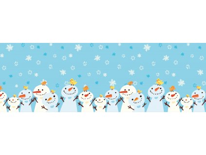 Sněhuláci a vločky 150x50