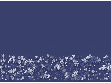 3D vločky na modré