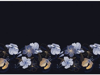 Zlaté a modré květy