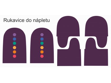 vizualizace rukavice duhové srdíčko