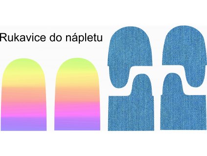 RUKAVICE DO NAPLETU DUHA S JEANS VIZUALIZACE