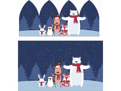 čepice + nákrčník zimní ZVÍŘÁTKA vizualizace