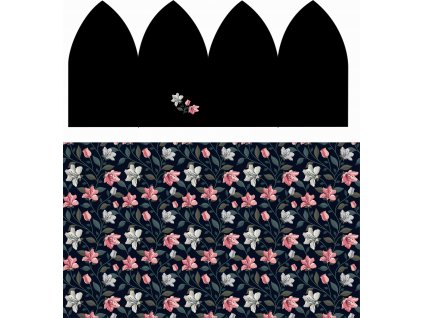 Lilie návrh čepice a nákrčník