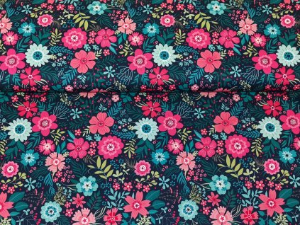 ZIMNÍ softshell s beránkem - Modré sedmikrásky