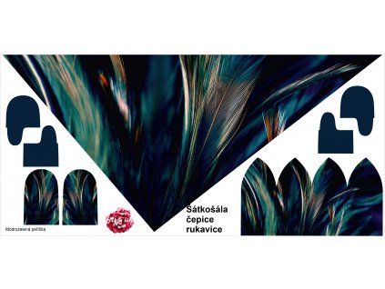 Modrozelená peříčka