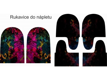 dámské rukavice barevná mandala