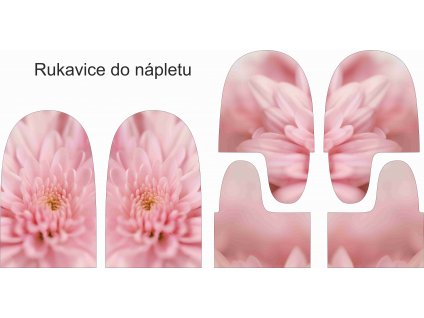 dámské rukavice růžová květina vizualizace