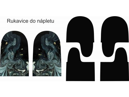 dámské rukavice šedý abstrakt vizualizace