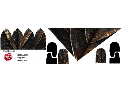 Zlatý list střih šátkošála malá