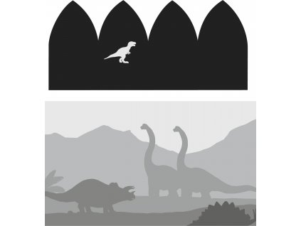 vizualizace Č+N Obrysy dinosaurů