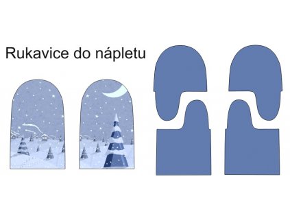 modrošedá zima rukavicevizualizace