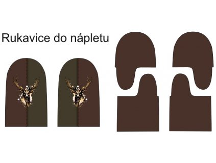 Lesácká bunda s Jelenem rukavice vizualizace