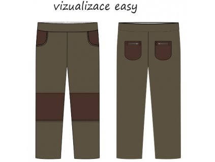 Lesácká kalhoty ušitá EASY vizualizace