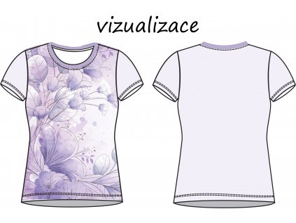 Levandulové květy dámské tričko vizualizace