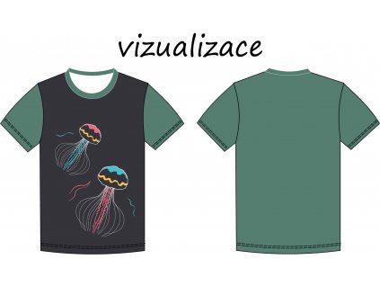 Medúzy dětské triko vizualizace (1)